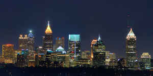 Atlanta skyline at night